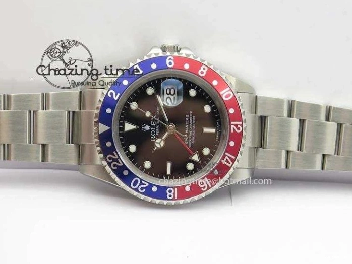 Red Black GMT-Master SS SS Blue Bp-Maker On A3186 Bezel Dial Bracelet 0211